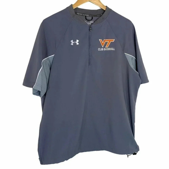 Virgin Tech Baseball Under Amour M‎ Gray pullover - Picture 1 of 4